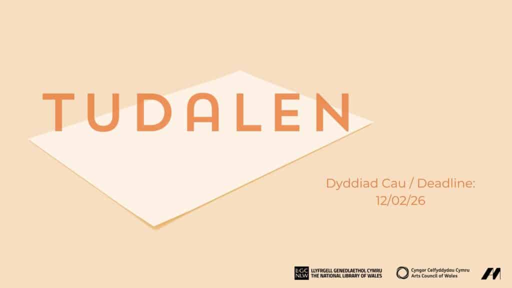 Orange image promoting Tudalen